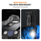 COB+LED Work Light with Digital Display - 180 Degree Rotatable Magnetic Emergency Flashlight with Warning Modes - Top-Down View