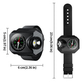 XPG Wrist Light for Outdoor Camping - Rechargeable LED Running Light with Compass and Watch for Survival and Adventure - Front View