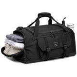 Yellow Dry Wet Separation Gym Bag - Yoga Fitness Travel Duffel - Shoe Compartment - Rear View