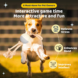 Durable Knot Rope and Ball Dog Toy - Interactive Chew and Tug Play for Pets - Front View