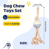Durable Knot Rope and Ball Dog Toy - Interactive Chew and Tug Play for Pets - 45-Degree Angle