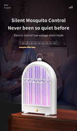 Black USB Wall-Mounted Mosquito Trap - UV Light Automatic Insect Zapper for Home and Dorm - Top-Down View