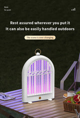 Black USB Wall-Mounted Mosquito Trap - UV Light Automatic Insect Zapper for Home and Dorm - 45-Degree Angle