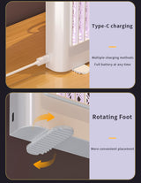 Black USB Wall-Mounted Mosquito Trap - UV Light Automatic Insect Zapper for Home and Dorm - Close-Up Angle
