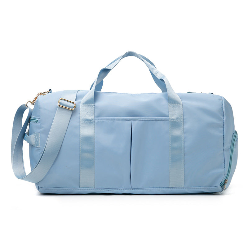 Blue Dry Wet Separation Gym Bag - Women's Large Capacity - Training & Travel