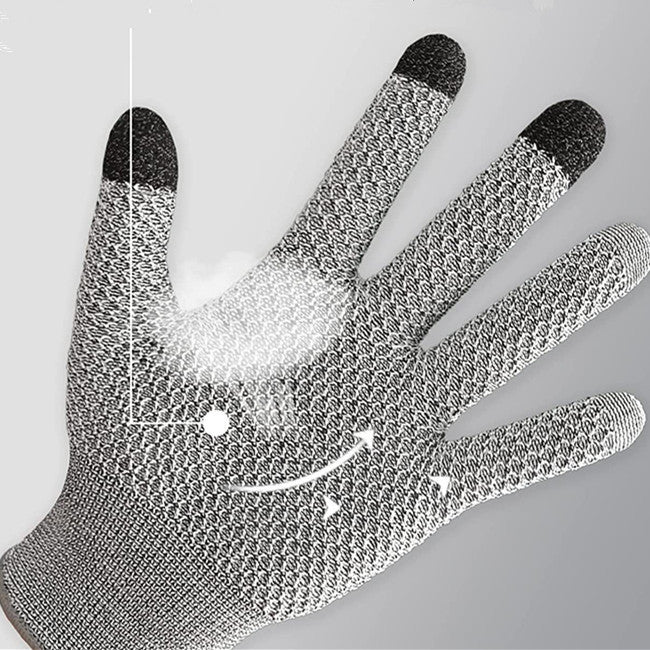 Pink 3-Pack Cut Resistant Gloves (Level 5 Protection) ??Pineapple Grip, Touchscreen Compatible, Food Safe for Kitchen, Butcher & Fish Cleaning ??One Size Fits Most