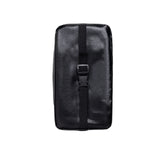 Black 2-Pack Car Tissue Box Holder Set - Universal Sun Visor & Seat Back PU Leather Organizer - Side View