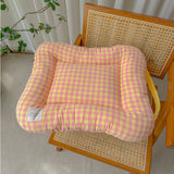 S Orange All-Season Pet Bed - Soft Washable Dog & Cat Mat with Comfortable Cushion - Warm Winter Padding for Small to Large Pets