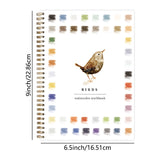 Winter 2-Pack Watercolor Painting Set - Premium Bird-Themed Coloring Books with Watercolor Paints (22.86x16.51cm) - Artist-Grade Workbook Kit - Side View