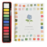 Flowers 2-Pack Watercolor Painting Set - Premium Bird-Themed Coloring Books with Watercolor Paints (22.86x16.51cm) - Artist-Grade Workbook Kit