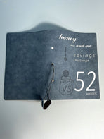 Green 52-week couple's savings challenge binder - 6-ring financial planner set (2 books)
