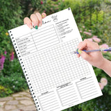 2-Pack Gardening Journal Set - 28.5x21cm (11.22x8.27in) Plant Care Tracker with Watering Schedule - Indoor/Outdoor Polarimeter Logbooks - Top-Down View
