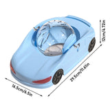 Blue Fun Hamster Racing Wheel Toy - Durable PP Plastic Exercise Wheel for Active Small Pets - Front View