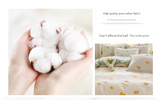 Strawberry Bunny 100% Cotton Pillowcase Set (Pack of 2) - Breathable Standard Size 48x74cm Pure Cotton Pillow Covers - Front View