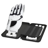 Grey Golf Glove Bag with Dual Glove Support Frame & Hook - Convenient Storage for Tees, Ball Markers and Golf Accessories - 45-Degree Angle