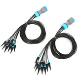 2 Pcs 10-Piece Slow Drip Watering Kit - 160cm Tube Length for Potted Plants, Succulents & Indoor Gardening