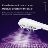 Revitalizing LED Hair Growth Comb: EMS Microcurrent, Red & Blue Light Therapy, Scalp Massager - Front View