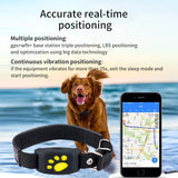 Black Real-Time Pet GPS Tracker Locator - Magnetic Charging, Multi-Mode Positioning for Dogs & Cats - Side View