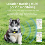 Black Real-Time Pet GPS Tracker Locator - Magnetic Charging, Multi-Mode Positioning for Dogs & Cats - Top-Down View