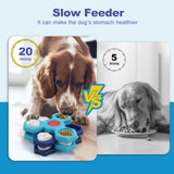 2Pcs Interactive Dog Puzzle Toy - 4 Spinning Layers Treat Dispensing Feeder for Mental Stimulation - Front View