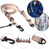 Khaki 4 PCS Heavy-Duty Outdoor Utility Strap - Multi-Purpose Camping Gear & Bottle Hanging Lanyard - Front View