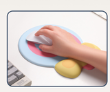 Blue Lollipop Ergonomic Keyboard Wrist Rest & Mouse Pad Set - 2-Piece Comfort Combo - Front View