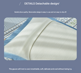 Snowflakes Premium 6-Layer Cotton Gauze Pillowcase Pair - Ultra Soft & Breathable (56x80cm) - Front View