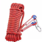 Red Polyester (for home use) Without Wire Core Heavy Duty Adjustable Clothesline Set (2 Pack) - 15m Steel Wire Core Nylon Rope with Hooks for Outdoor