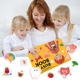 Interactive Human Body Busy Book Set (2 Books) - Educational Quiet Learning Toy for Toddlers - Top-Down View