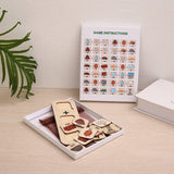 Multicolor Wooden Mineral & Gemstone Educational Puzzle - Colorful Geology Toy for Kids - Top-Down View