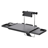 Bilateral Elongation Load Capacity 10kg Multi-Function Car Steering Wheel & Seat Back Tray - Foldable Desk with Drink Holder - Front View