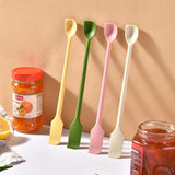 12-Piece Double-Ended Silicone Spatula & Jar Scraper Set - 4 Colors (Yellow, Green, Pink, White) - Front View