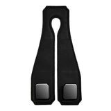Black Heavy Duty Car Headrest Hooks (Set of 4 Units) - PU Leather Seat Back Organizer Hangers