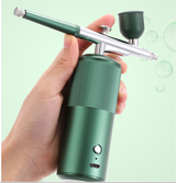Black Portable Oxygen Infusion Airbrush - Facial Mist Sprayer for Hydration & Skincare - Front View