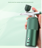 Pink Portable Oxygen Infusion Airbrush - Facial Mist Sprayer for Hydration & Skincare - Side View