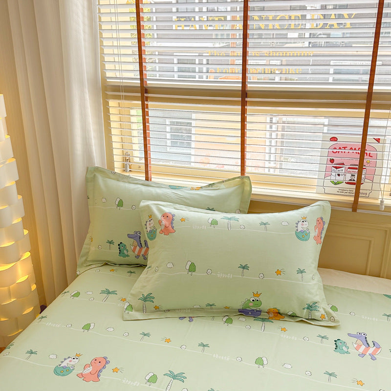 Happy Friends 100% Cotton Pillowcase Set (Pack of 2) - Breathable Standard Size 48x74cm Pure Cotton Pillow Covers