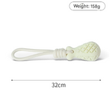 Green Single Drop of Water Durable Cotton Rope Dog Toy Set (3-Pack) - Chew, Tug & Treat Dispensing Ball for Dental Health - Front View