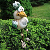 Green Quirky Resin Rooster Figurine Set (2-Pack) - Novelty Chicken Home Decor Ornaments