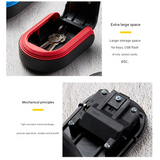 Blue 3PCS Wall Mount Plastic Combination Key Lock Box - Secure Key Safe Storage Box - Front View