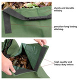 Green 2-in-1 Garden Leaf Collection Tarp & Waste Carry Bag (144x144cm) - Front View
