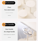 Cream White Without Lamp Wall Mount & Desktop Blind Box Display Case - Clear Dustproof Storage Organizer for Collectibles & Figures - Side View