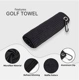 Blue Microfiber Waffle Weave Golf Towel Set - 4 Pack (40x60cm) - Ultra Absorbent & Quick Drying