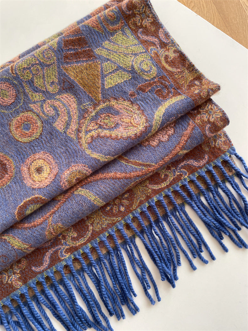 Pink Bohemian Paisley Print Scarf - Large Lightweight Shawl Wrap - 200cm x 65cm