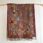 Green Bohemian Paisley Print Scarf - Large Lightweight Shawl Wrap - 200cm x 65cm