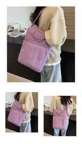 Chic purple Laptop Backpack for Women - Lightweight and Spacious - Front View