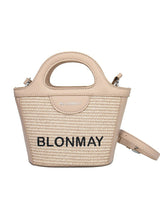 Small and lightweight khaki BLONMAY bucket bag, perfect for everyday use - Front View