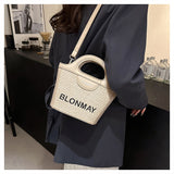Small and lightweight khaki BLONMAY bucket bag, perfect for everyday use - Side View