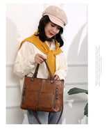 Versatile Brown Tote with Detachable Strap - Ideal for Travel - Front View