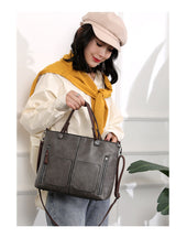 Versatile Gery Tote with Detachable Strap - Ideal for Travel - Front View