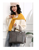Versatile Gery Tote with Detachable Strap - Ideal for Travel - Side View